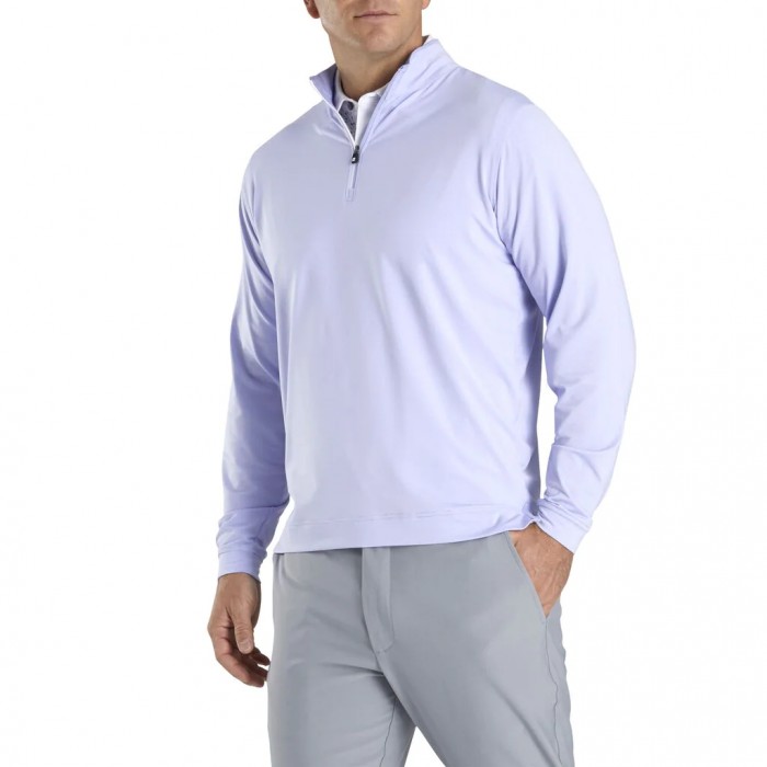 Chaquetas Footjoy Ligeros Quarter-Zip Hombre Lavanda Blancas | ES6794135