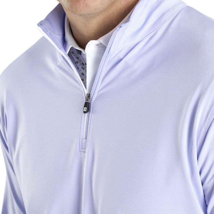 Chaquetas Footjoy Ligeros Quarter-Zip Hombre Lavanda Blancas | ES6794135