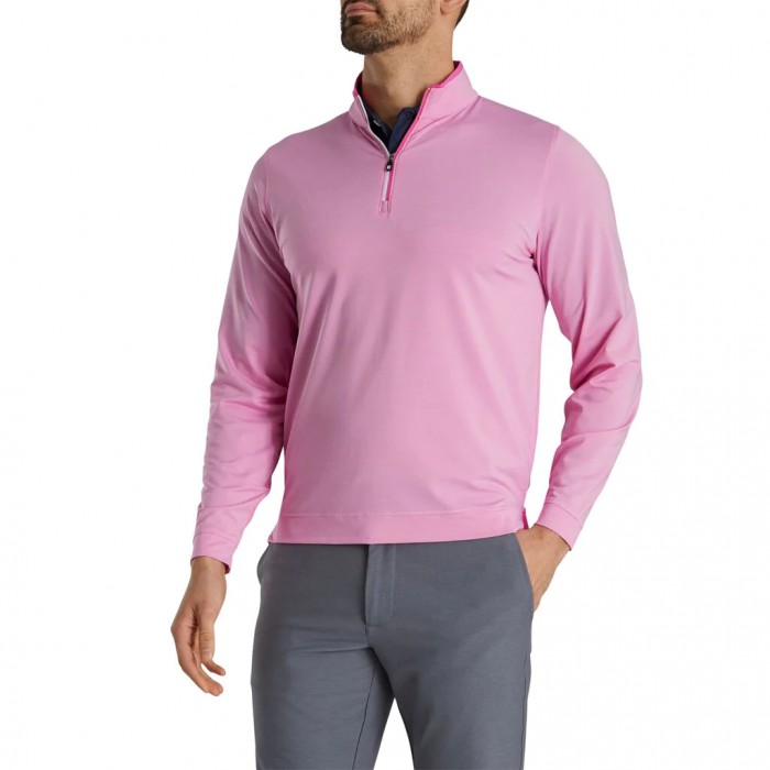 Chaquetas Footjoy Ligeros Quarter-Zip Hombre Rosas Blancas | ES7983520