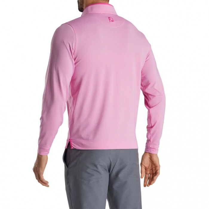 Chaquetas Footjoy Ligeros Quarter-Zip Hombre Rosas Blancas | ES7983520