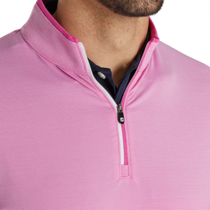 Chaquetas Footjoy Ligeros Quarter-Zip Hombre Rosas Blancas | ES7983520