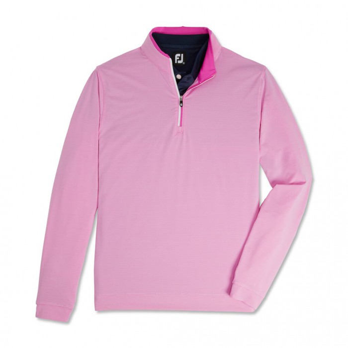 Chaquetas Footjoy Ligeros Quarter-Zip Hombre Rosas Blancas | ES7983520