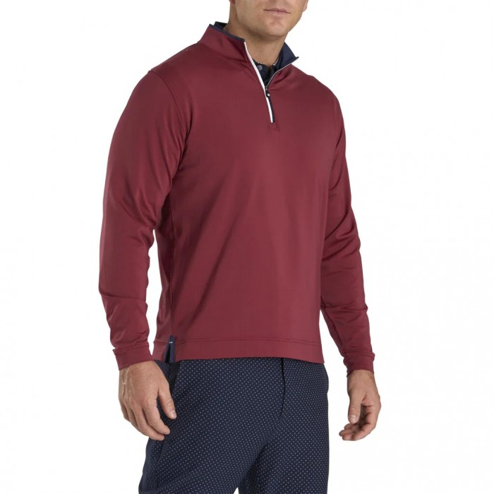 Chaquetas Footjoy Ligeros Quarter-Zip Hombre Rojas Azul Marino | ES8649175