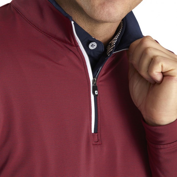 Chaquetas Footjoy Ligeros Quarter-Zip Hombre Rojas Azul Marino | ES8649175