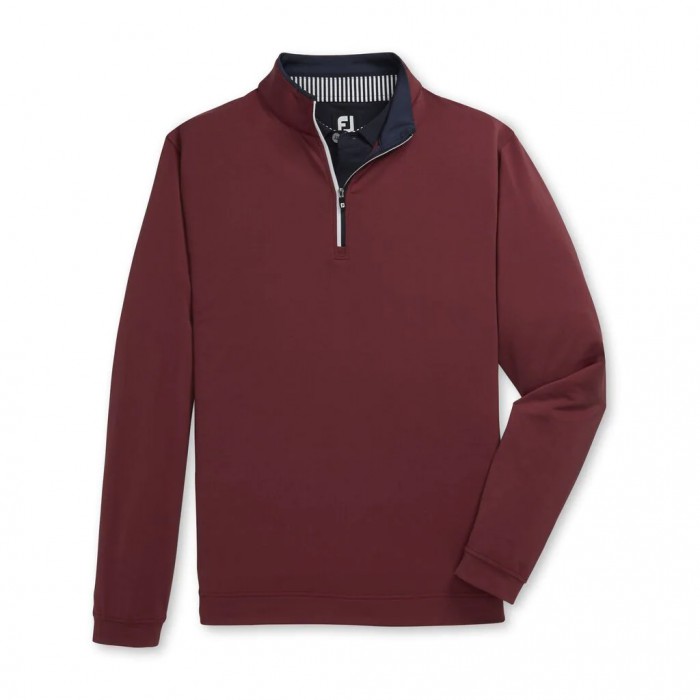 Chaquetas Footjoy Ligeros Quarter-Zip Hombre Rojas Azul Marino | ES8649175