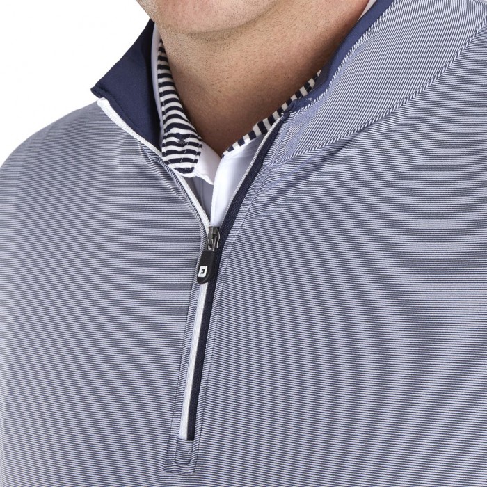 Chaquetas Footjoy Ligeros Quarter-Zip Hombre Azul Marino Blancas | ES8679425