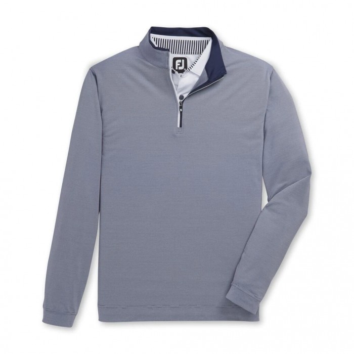 Chaquetas Footjoy Ligeros Quarter-Zip Hombre Azul Marino Blancas | ES8679425