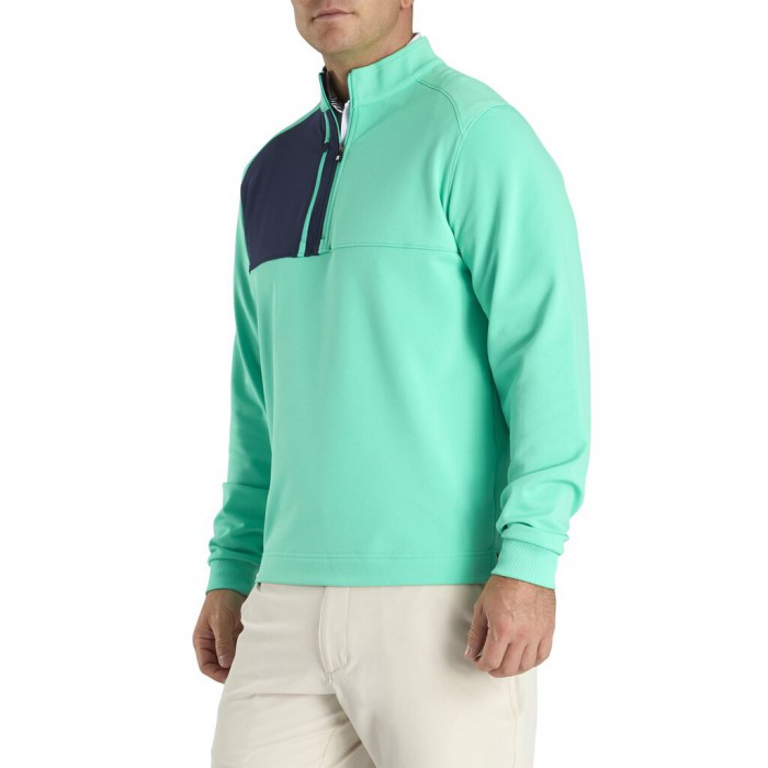 Chaquetas Footjoy Pique Deporte Mid-Layer Hombre Spearmint | ES9316758