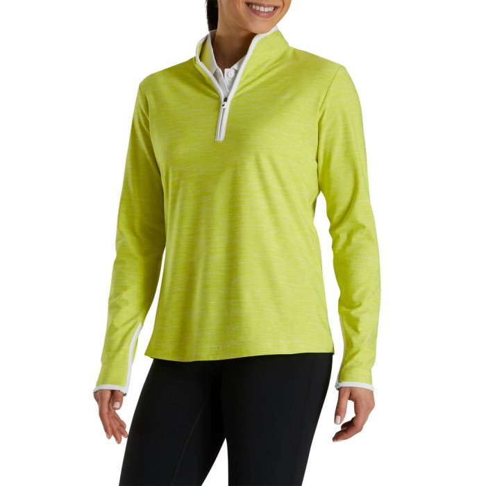 Chaquetas Footjoy Quarter-Zip Space Dye Mid-Layer Mujer Citrus | ES3851627