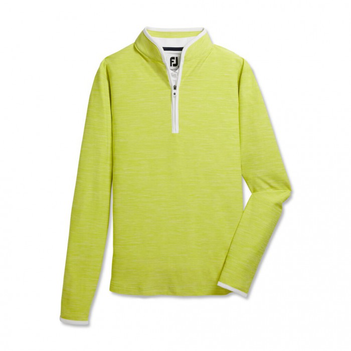 Chaquetas Footjoy Quarter-Zip Space Dye Mid-Layer Mujer Citrus | ES3851627