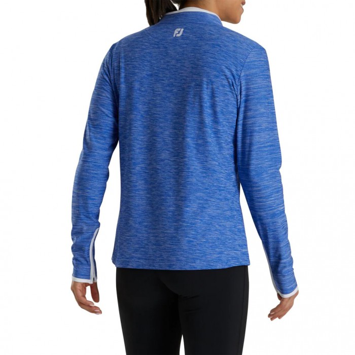 Chaquetas Footjoy Quarter-Zip Space Dye Mid-Layer Mujer Cobalt | ES4236958