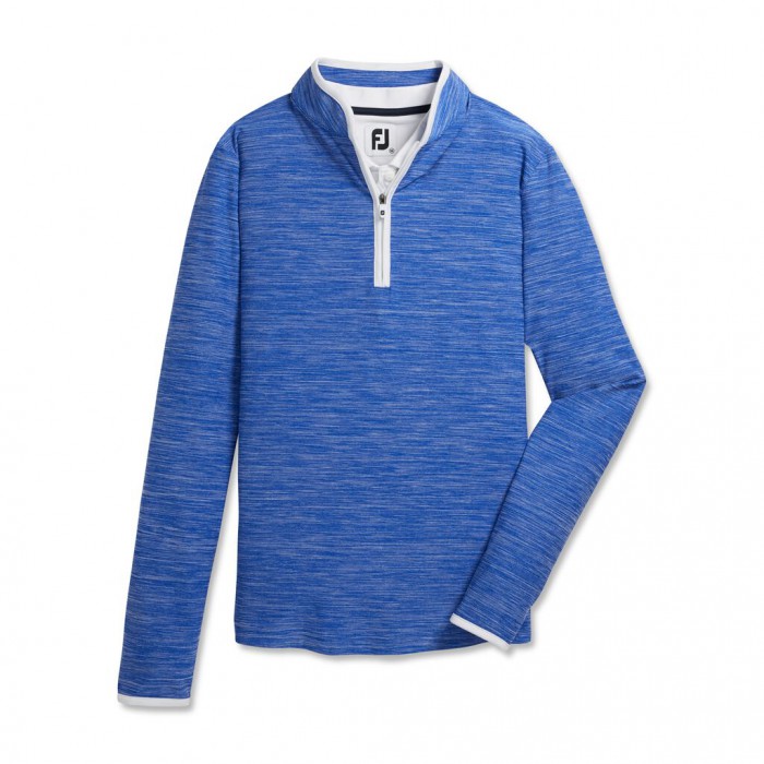 Chaquetas Footjoy Quarter-Zip Space Dye Mid-Layer Mujer Cobalt | ES4236958