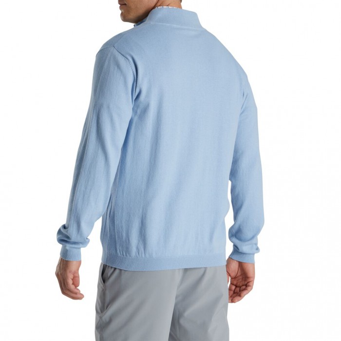 Chaquetas Footjoy Quarter-Zip Sueter Hombre Azules | ES6054273