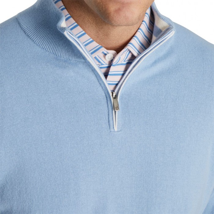 Chaquetas Footjoy Quarter-Zip Sueter Hombre Azules | ES6054273