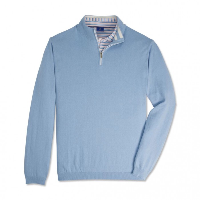 Chaquetas Footjoy Quarter-Zip Sueter Hombre Azul Marino | ES8190765