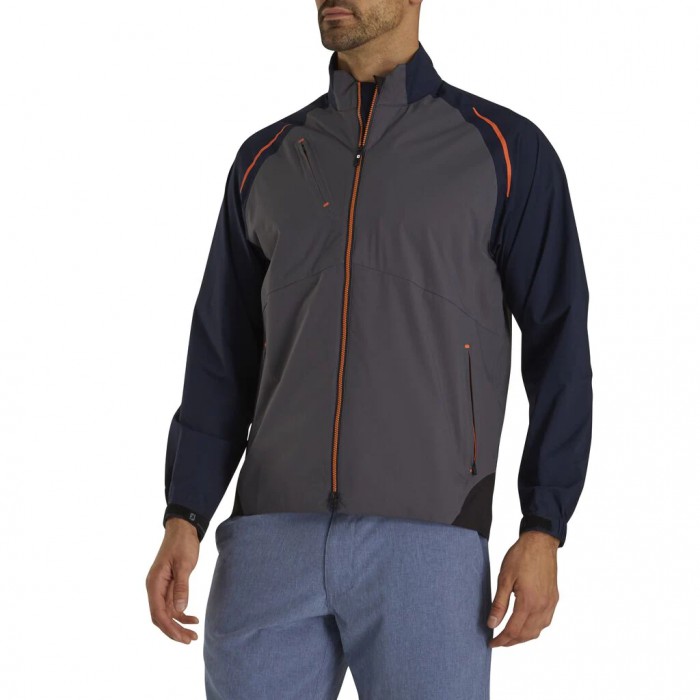 Chaquetas Footjoy Select LS Rain Hombre Azul Marino Naranjas | ES6975082