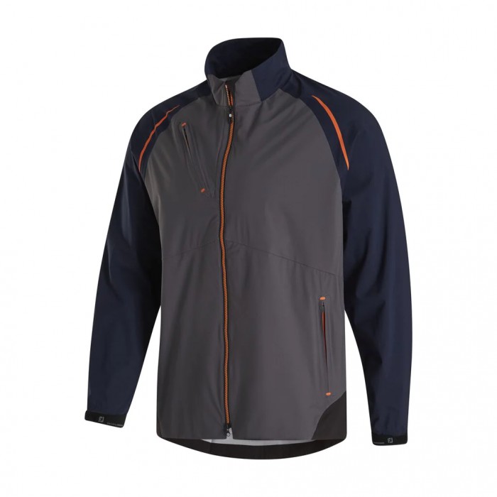 Chaquetas Footjoy Select LS Rain Hombre Azul Marino Naranjas | ES6975082