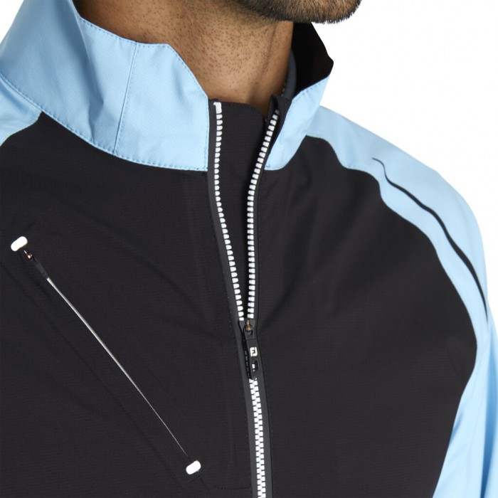 Chaquetas Footjoy Select LS Rain Hombre Azules Claro Negras | ES7315942