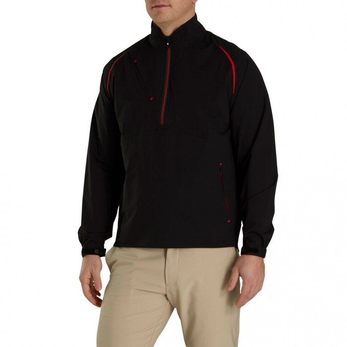 Chaquetas Footjoy Select LS Rain Hombre Negras Rojas | ES8231674