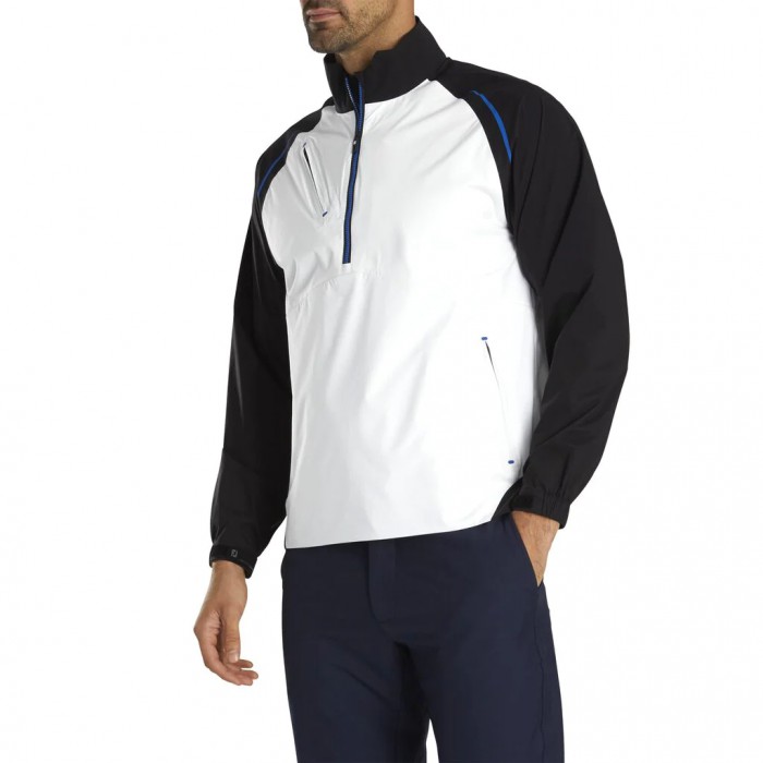 Chaquetas Footjoy Select LS Rain Hombre Negras Blancas Azul Real | ES9365824