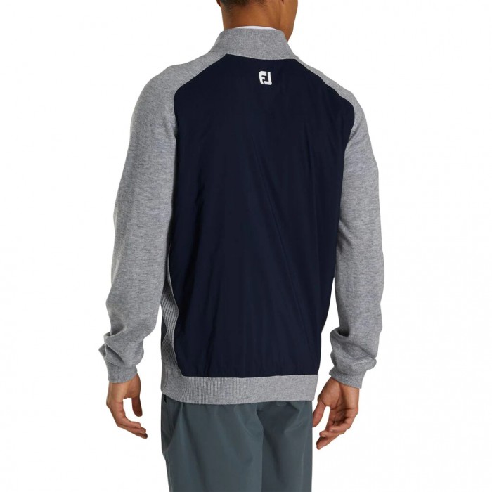 Chaquetas Footjoy Tech Sueter Hombre Azul Marino Gris | ES7012869