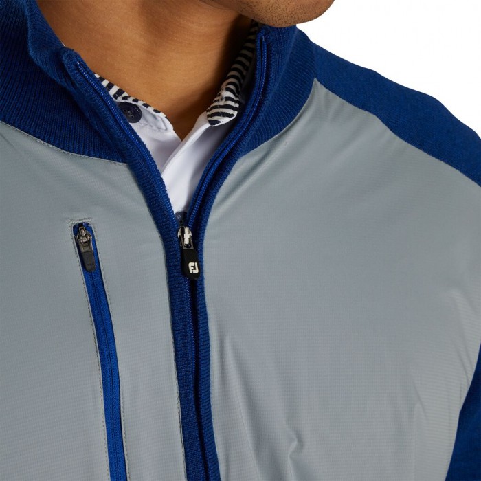 Chaquetas Footjoy Tech Sueter Hombre Gris Azul Real | ES1067834