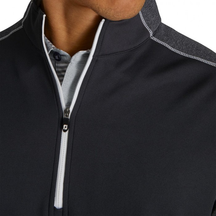 Chaquetas Footjoy Tonal Heather Mid-Layer Hombre Negras | ES2195648