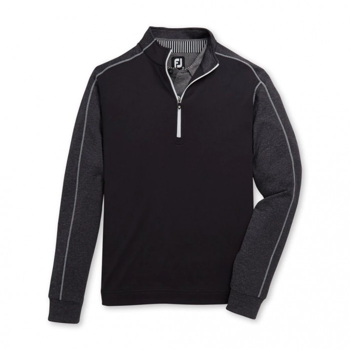 Chaquetas Footjoy Tonal Heather Mid-Layer Hombre Negras | ES2195648