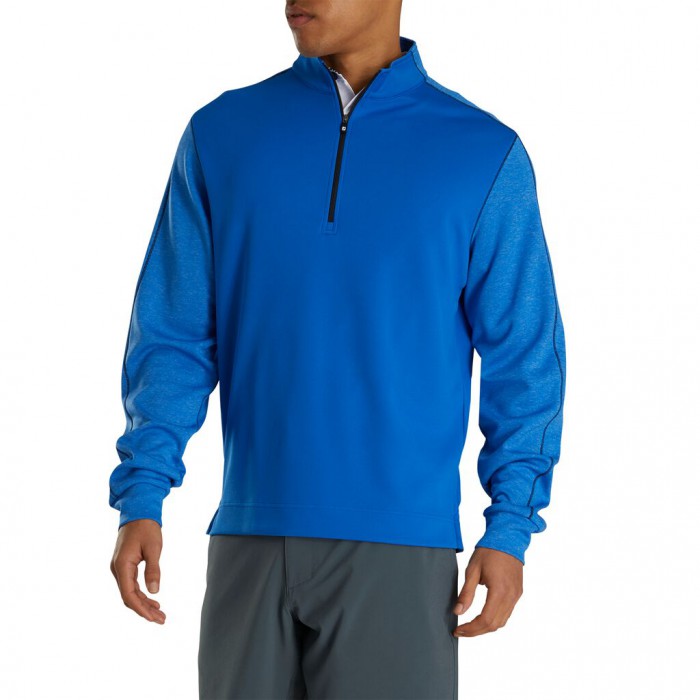 Chaquetas Footjoy Tonal Heather Mid-Layer Hombre Azul Real Negras | ES4213508