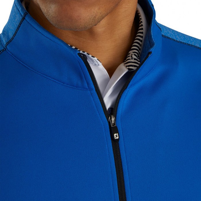 Chaquetas Footjoy Tonal Heather Mid-Layer Hombre Azul Real Negras | ES4213508