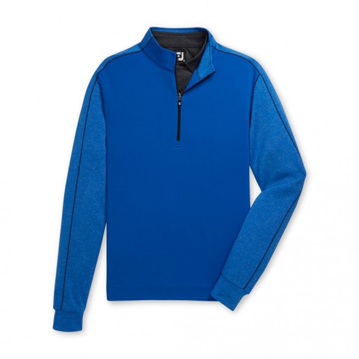 Chaquetas Footjoy Tonal Heather Mid-Layer Hombre Azul Real Negras | ES4213508