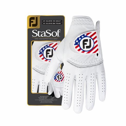 Guantes De Golf Footjoy StaSof Flag Hombre Blancas | ES8912760