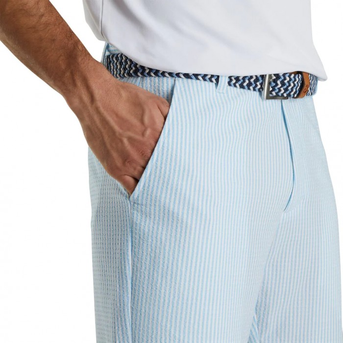 Pantalones Cortos Footjoy Limited Edition Seersucker 10 Inch Inseam Stripe Shorts Hombre Azules Claro Blancas | ES9748031