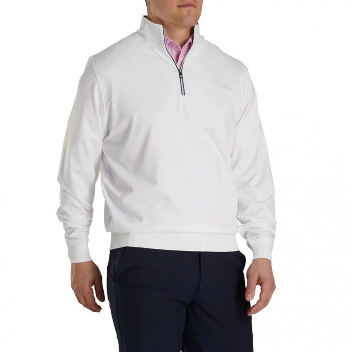 Pullover Footjoy Half-Zip Hombre Blancas | ES3602589