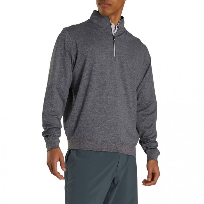 Pullover Footjoy Half-Zip Hombre Heather Charcoal | ES4710328