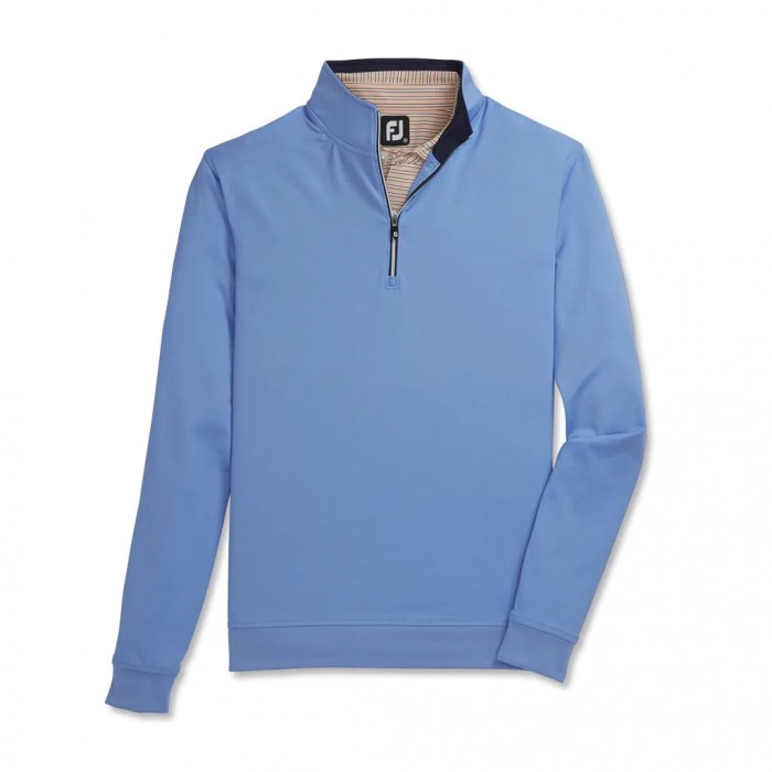 Pullover Footjoy Half-Zip Hombre Lagoon | ES6945028