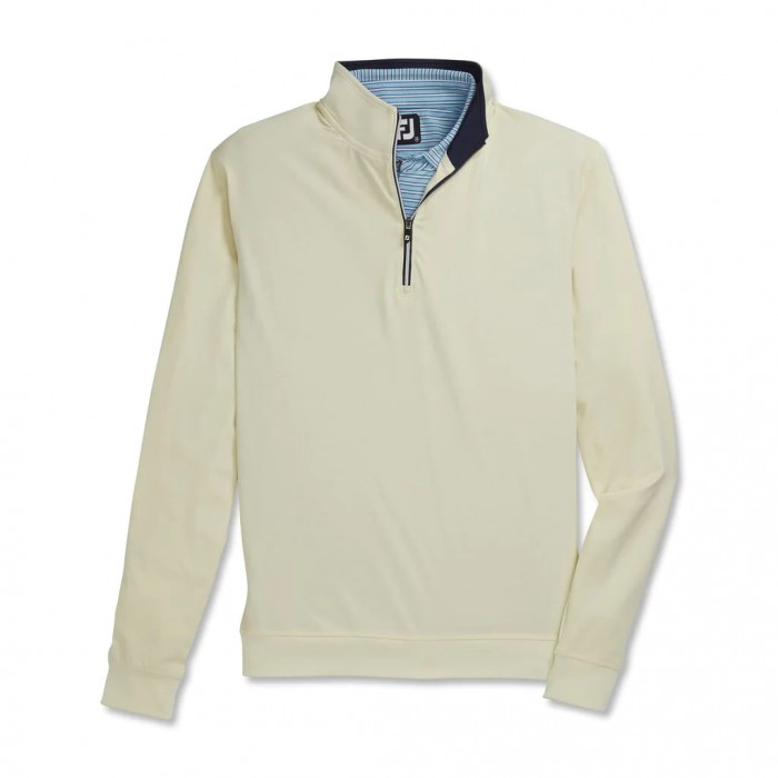 Pullover Footjoy Half-Zip Hombre Vanilla | ES0584923