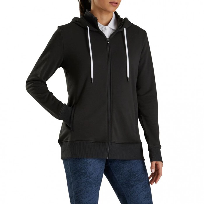 Sudadera Con Capucha Footjoy Full-Zip Mujer Negras | ES5709418