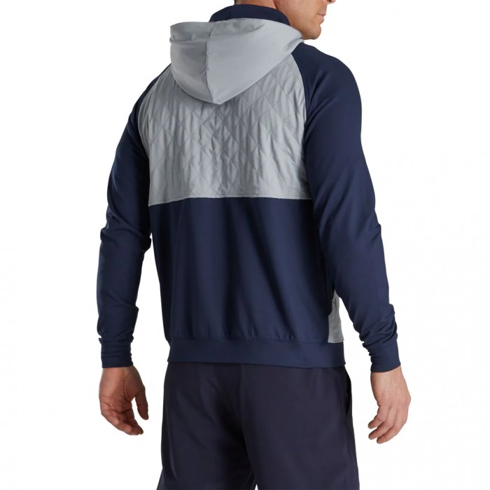 Sudadera Con Capucha Footjoy Hybrid Hombre Azul Marino Gris | ES0816795