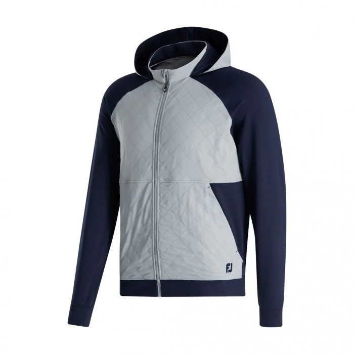 Sudadera Con Capucha Footjoy Hybrid Hombre Azul Marino Gris | ES0816795