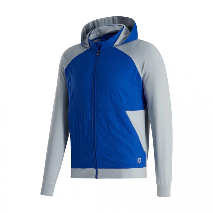 Sudadera Con Capucha Footjoy Hybrid Hombre Gris Azul Real | ES5793168