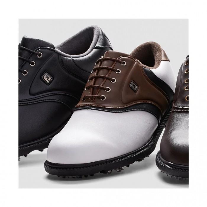 Zapatos Golf Con Pinchos Footjoy FJ Originales Hombre Blancas Marrones | ES7190542