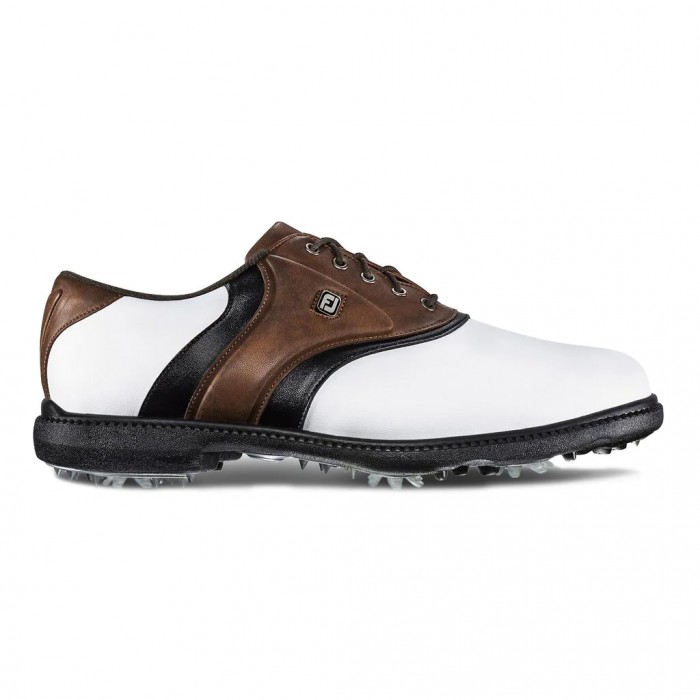 Zapatos Golf Con Pinchos Footjoy FJ Originales Hombre Blancas Marrones | ES7190542