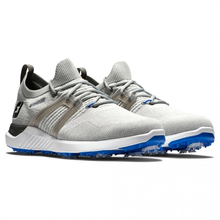 Zapatos Golf Con Pinchos Footjoy HyperFlex Hombre Gris Blancas Azules | ES4703516