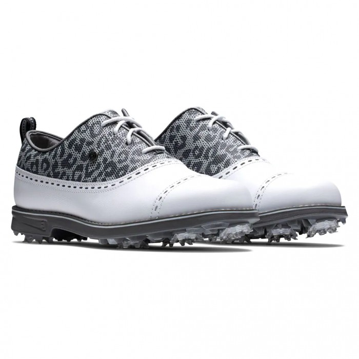 Zapatos Golf Con Pinchos Footjoy Premiere Series - Cap Puntera Mujer Blancas Leopardo | ES2913507