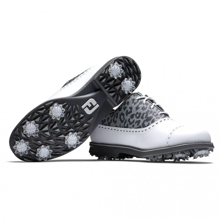 Zapatos Golf Con Pinchos Footjoy Premiere Series - Cap Puntera Mujer Blancas Leopardo | ES2913507