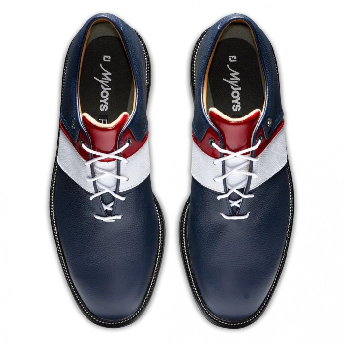 Zapatos Golf Con Pinchos Footjoy Premiere Series - Packard Hombre Azul Marino Blancas Rojas | ES3425761