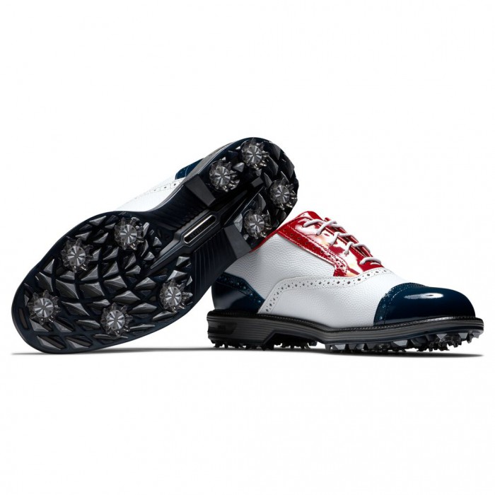 Zapatos Golf Con Pinchos Footjoy Premiere Series - Tarlow Hombre Blancas Rojas Azul Marino | ES4376108