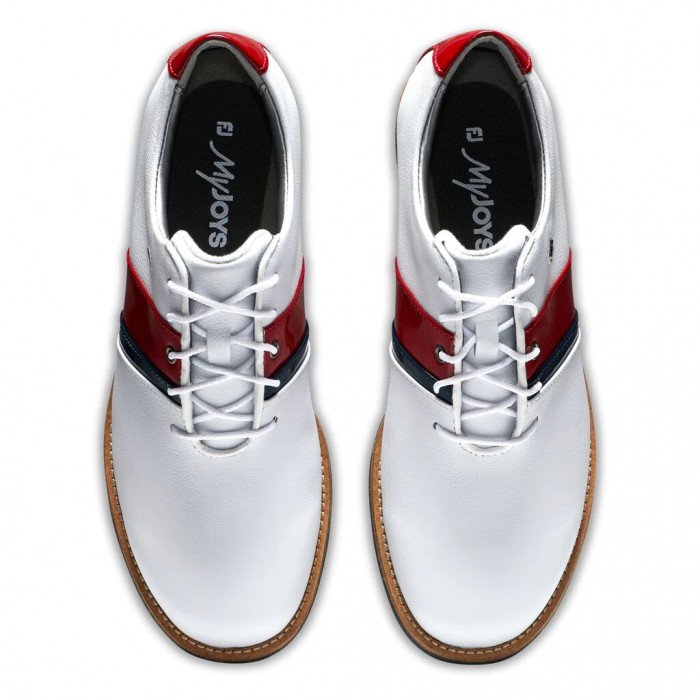 Zapatos Golf Con Pinchos Footjoy Premiere Series - Traditional Mujer Blancas Rojas Azul Marino | ES6102953