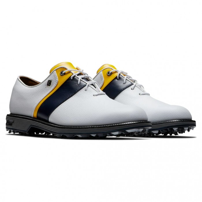 Zapatos Golf Con Pinchos Footjoy Premiere Series - Packard Hombre Blancas Azul Marino Amarillo | ES6875213